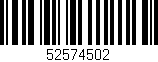 Código de barras (EAN, GTIN, SKU, ISBN): '52574502'