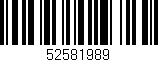 Código de barras (EAN, GTIN, SKU, ISBN): '52581989'