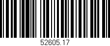 Código de barras (EAN, GTIN, SKU, ISBN): '52605.17'