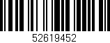 Código de barras (EAN, GTIN, SKU, ISBN): '52619452'