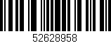 Código de barras (EAN, GTIN, SKU, ISBN): '52628958'