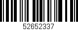 Código de barras (EAN, GTIN, SKU, ISBN): '52652337'