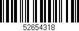 Código de barras (EAN, GTIN, SKU, ISBN): '52654318'