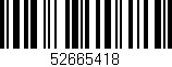 Código de barras (EAN, GTIN, SKU, ISBN): '52665418'