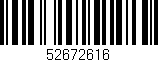 Código de barras (EAN, GTIN, SKU, ISBN): '52672616'