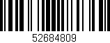 Código de barras (EAN, GTIN, SKU, ISBN): '52684809'