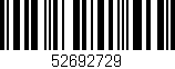 Código de barras (EAN, GTIN, SKU, ISBN): '52692729'