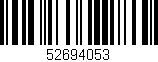 Código de barras (EAN, GTIN, SKU, ISBN): '52694053'