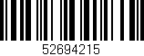 Código de barras (EAN, GTIN, SKU, ISBN): '52694215'