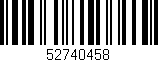 Código de barras (EAN, GTIN, SKU, ISBN): '52740458'