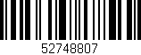 Código de barras (EAN, GTIN, SKU, ISBN): '52748807'
