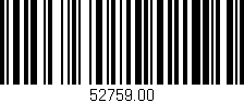 Código de barras (EAN, GTIN, SKU, ISBN): '52759.00'