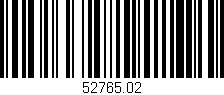 Código de barras (EAN, GTIN, SKU, ISBN): '52765.02'