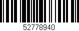 Código de barras (EAN, GTIN, SKU, ISBN): '52778940'