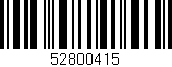 Código de barras (EAN, GTIN, SKU, ISBN): '52800415'