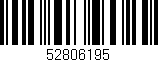 Código de barras (EAN, GTIN, SKU, ISBN): '52806195'