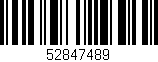 Código de barras (EAN, GTIN, SKU, ISBN): '52847489'