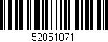 Código de barras (EAN, GTIN, SKU, ISBN): '52851071'