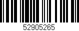 Código de barras (EAN, GTIN, SKU, ISBN): '52905265'