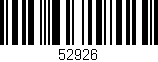 Código de barras (EAN, GTIN, SKU, ISBN): '52926'