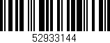 Código de barras (EAN, GTIN, SKU, ISBN): '52933144'