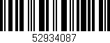 Código de barras (EAN, GTIN, SKU, ISBN): '52934087'