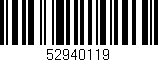 Código de barras (EAN, GTIN, SKU, ISBN): '52940119'