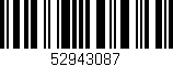 Código de barras (EAN, GTIN, SKU, ISBN): '52943087'