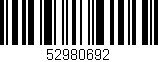 Código de barras (EAN, GTIN, SKU, ISBN): '52980692'