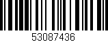 Código de barras (EAN, GTIN, SKU, ISBN): '53087436'