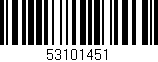 Código de barras (EAN, GTIN, SKU, ISBN): '53101451'
