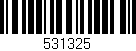 Código de barras (EAN, GTIN, SKU, ISBN): '531325'