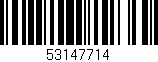 Código de barras (EAN, GTIN, SKU, ISBN): '53147714'