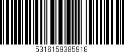Código de barras (EAN, GTIN, SKU, ISBN): '5316159385918'