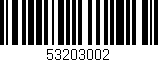Código de barras (EAN, GTIN, SKU, ISBN): '53203002'