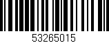 Código de barras (EAN, GTIN, SKU, ISBN): '53265015'