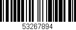 Código de barras (EAN, GTIN, SKU, ISBN): '53267894'