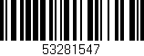 Código de barras (EAN, GTIN, SKU, ISBN): '53281547'