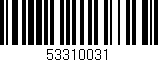 Código de barras (EAN, GTIN, SKU, ISBN): '53310031'