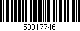 Código de barras (EAN, GTIN, SKU, ISBN): '53317746'