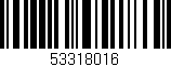 Código de barras (EAN, GTIN, SKU, ISBN): '53318016'
