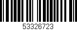 Código de barras (EAN, GTIN, SKU, ISBN): '53326723'