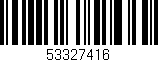 Código de barras (EAN, GTIN, SKU, ISBN): '53327416'