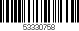Código de barras (EAN, GTIN, SKU, ISBN): '53330758'