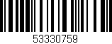 Código de barras (EAN, GTIN, SKU, ISBN): '53330759'