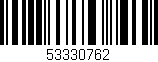 Código de barras (EAN, GTIN, SKU, ISBN): '53330762'