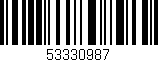 Código de barras (EAN, GTIN, SKU, ISBN): '53330987'