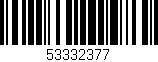 Código de barras (EAN, GTIN, SKU, ISBN): '53332377'