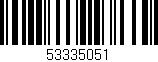 Código de barras (EAN, GTIN, SKU, ISBN): '53335051'