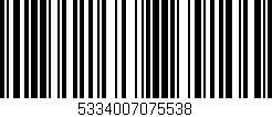 Código de barras (EAN, GTIN, SKU, ISBN): '5334007075538'